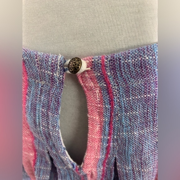 Anthropologie cotton blend multi-color striped sleeveless tank top blouse S - Picture 6 of 7